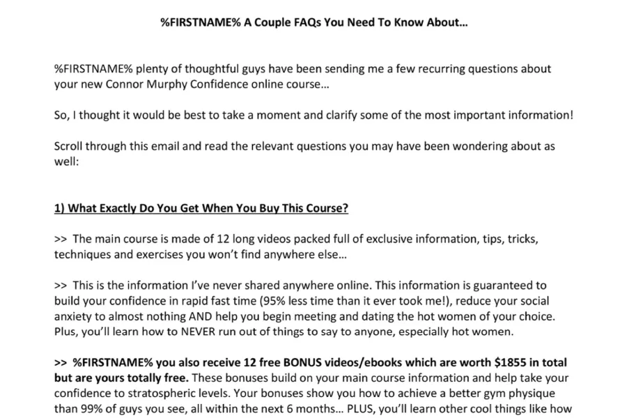 FAQ Launch Email