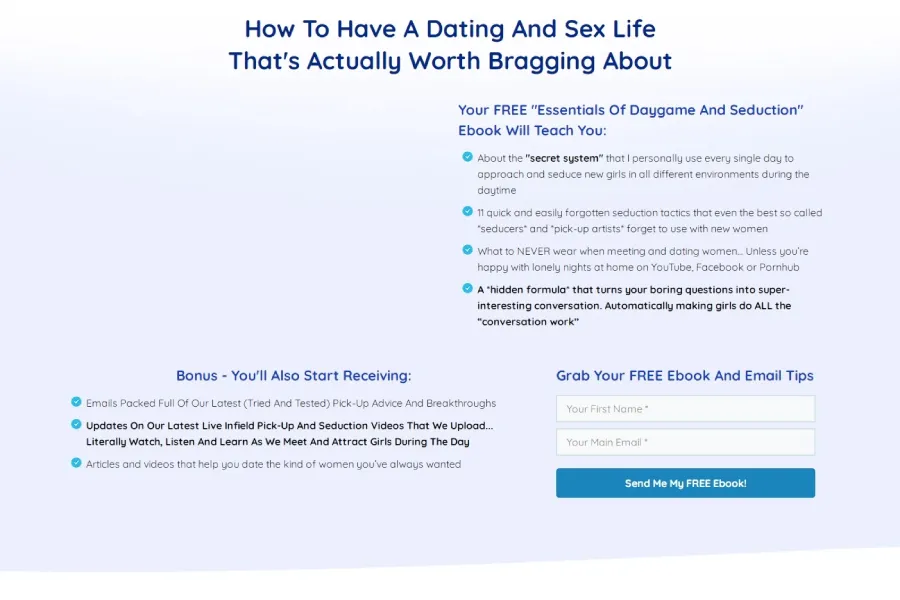 Mens Dating Coach Opt-In Lead-Gen Landing Page Full Sample